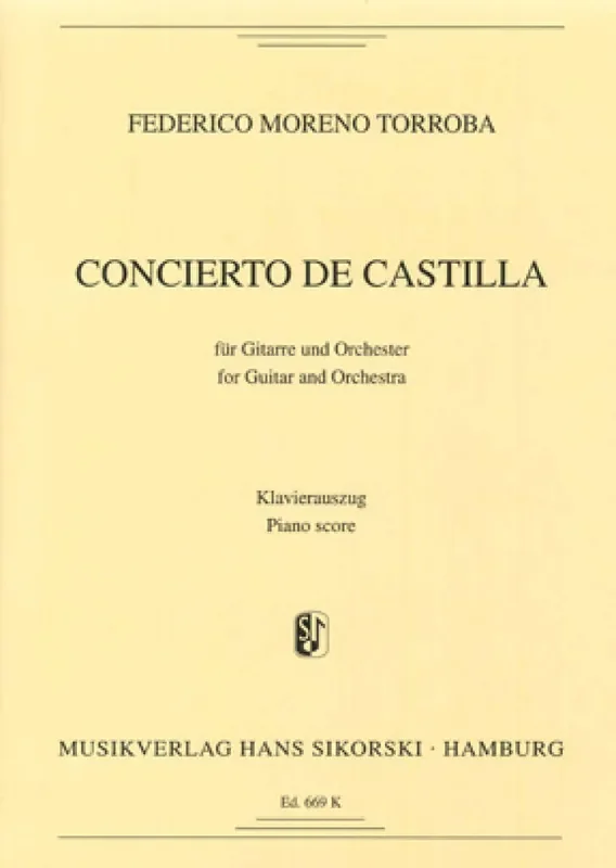 Federico Moreno Torroba Concierto de Castilla (Arr. Federico Moreno Torroba) Orchester mit Solo