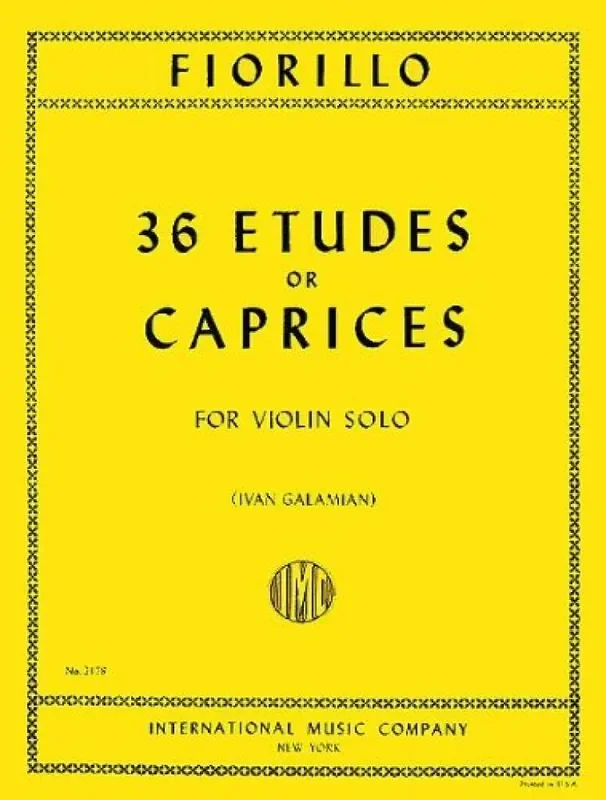 Federigo Fiorillo 36 Études or Caprices Violine Solo