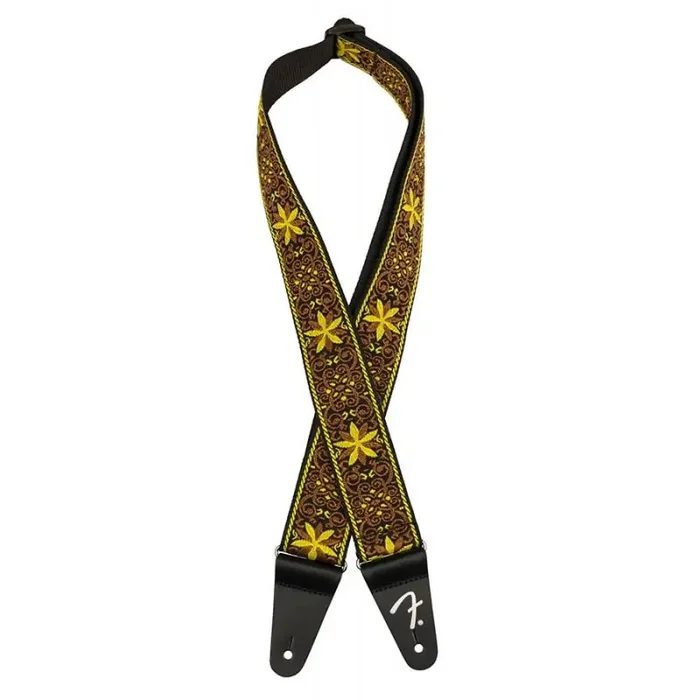 Fender 2″ guitar strap, Pasadena woven, yellow wallflower