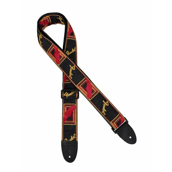 Fender 2 guitar strap ‘Monogrammed‘ black-yellow-red
