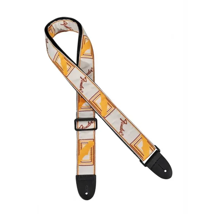 Fender 2 guitar strap ‘Monogrammed‘ white-brown-yellow