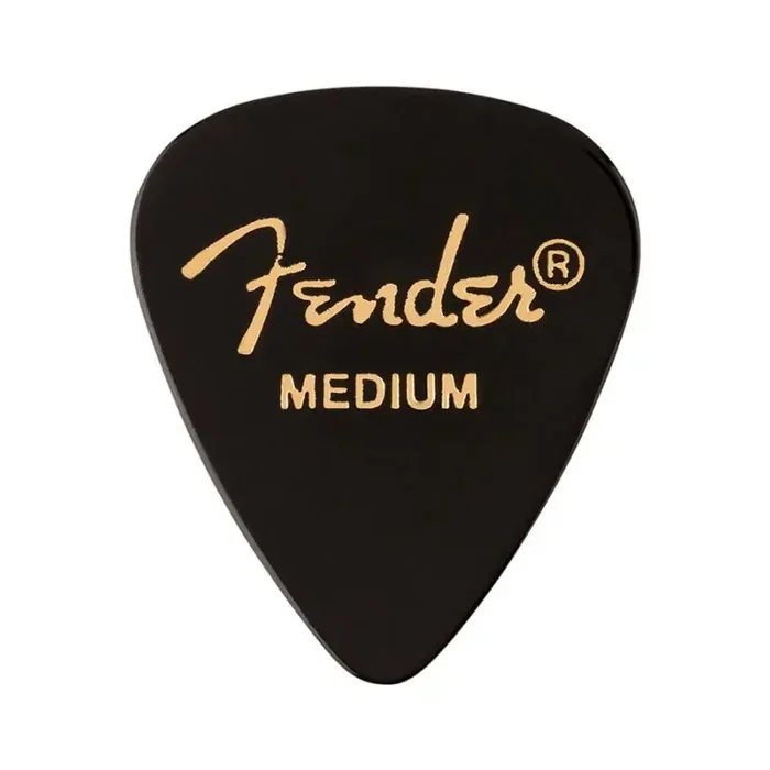 Fender 351 shape premium picks, medium, black, 12-pack
