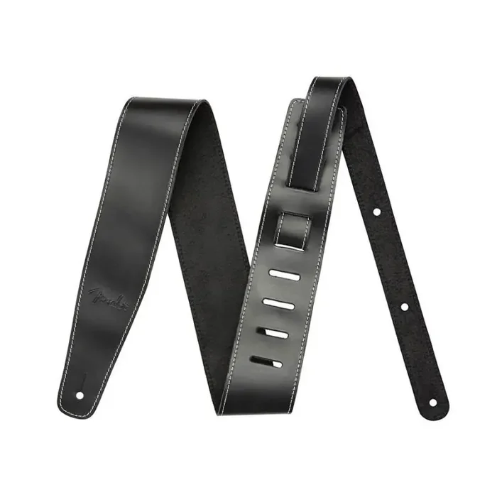 Fender broken-in leather strap, 2.5″, black