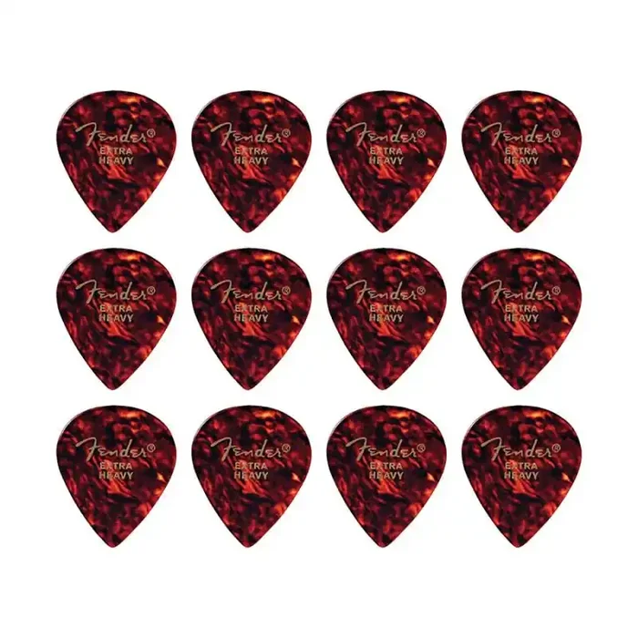 Fender Classic Celluloid Picks 12 pieces, 551 shape, extra heavy