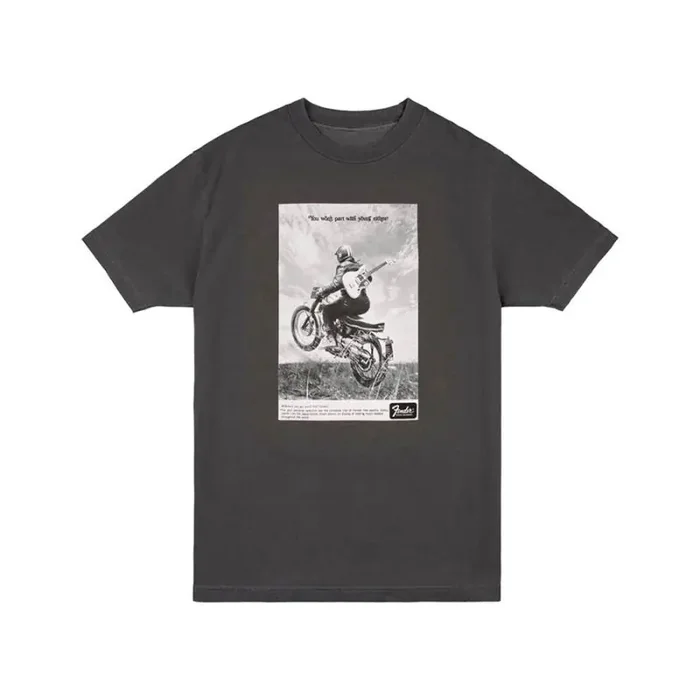Fender Clothing T-Shirts vintage ad biker tee, graphite, S