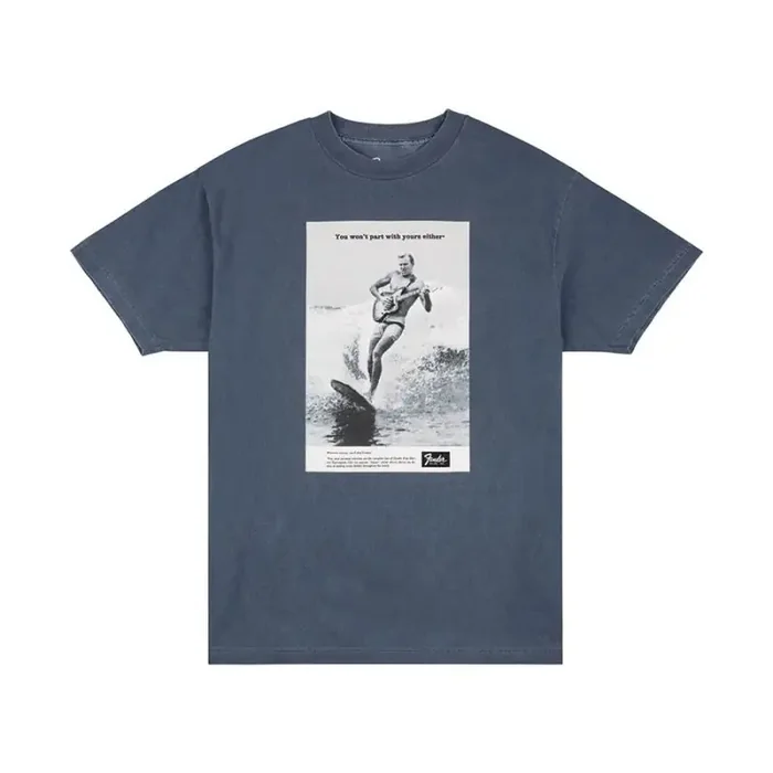 Fender Clothing T-Shirts vintage ad surfer tee, ocean, L