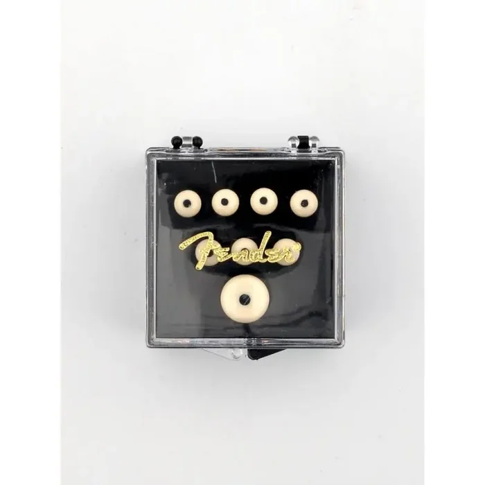 Fender Genuine Replacement Part bridge pins for acoustic guitar white with black dot set of 6