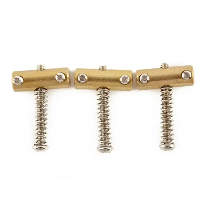 Fender Genuine Replacement Part bridge saddles American Vintage Tele, threaded, brass, set of 3