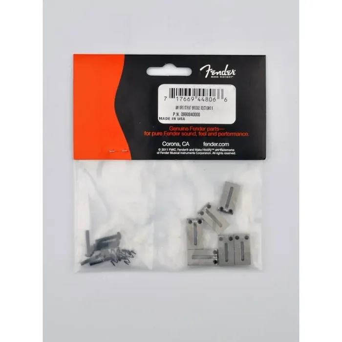 Fender Genuine Replacement Part bridge saddles Strat/Tele American Series ‘86-‘07 chrome set of 6