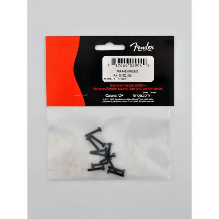 Fender Genuine Replacement Part intonation screws American Series Strat/Tele short 4-40 x 5/8 black 12 pcs