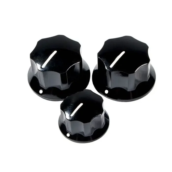 Fender Genuine Replacement Part knob kit ‘60s Jazz Bass, 3pcs, black
