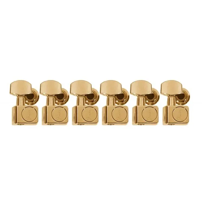 Fender Genuine Replacement Part machine heads American Standard 2 guide pins gold set of 6