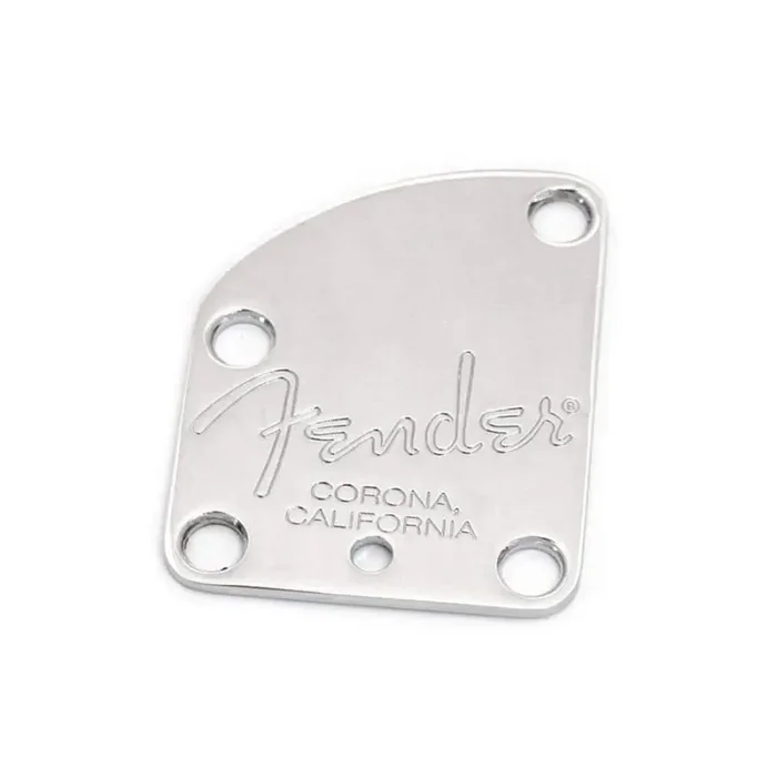 Fender Genuine Replacement Part neck plate Deluxe Strat‘, chrome, 4 bolt