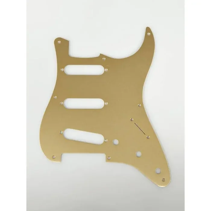Fender Genuine Replacement Part pickguard ‘57 Vintage Strat SSS 8 screw holes 1-ply gold anodized