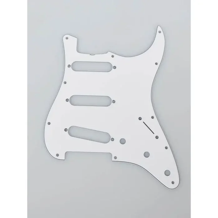 Fender Genuine Replacement Part pickguard ‘62 Vintage Strat SSS 11 screw holes 3-ply white