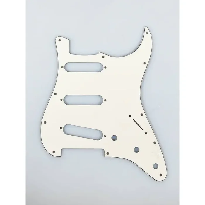 Fender Genuine Replacement Part pickguard Strat SSS 11 screw holes 3-ply parchment