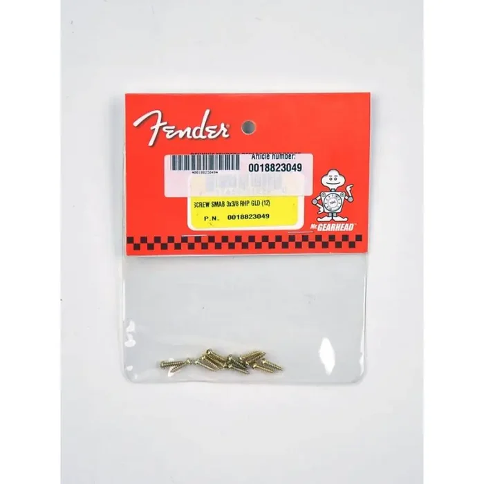 Fender Genuine Replacement Part tuner/string tree mounting screws vintage Strat gold 12 pcs