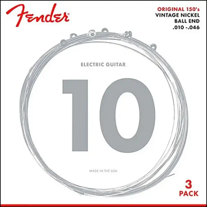Fender Original 150s string set electric, pure nickel, regular, 010-013-017-026-036-046, 3 pack