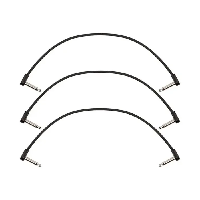Fender Professional Series Blockchain 12″ patch cable, 3-pack, angle/angle