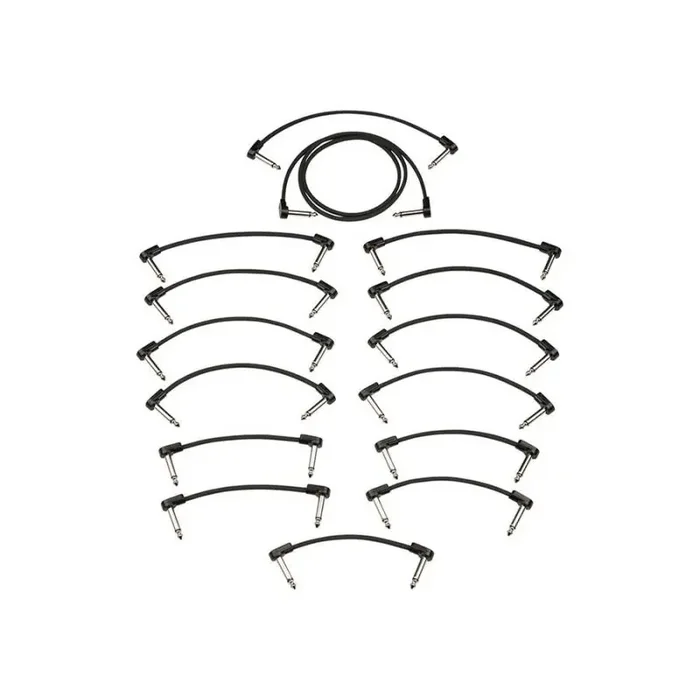 Fender Professional Series Blockchain patch cable kit, black, large