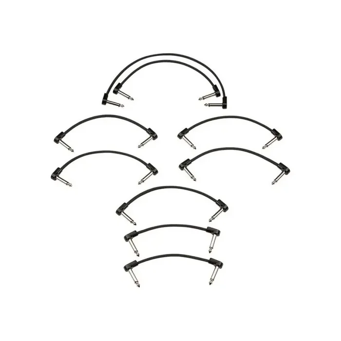 Fender Professional Series Blockchain patch cable kit, black, small