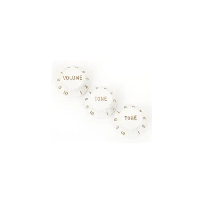Fender® Strat® Pot Knobs (V/T/T) white