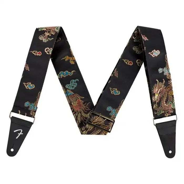 Fender satin Dragon strap, black