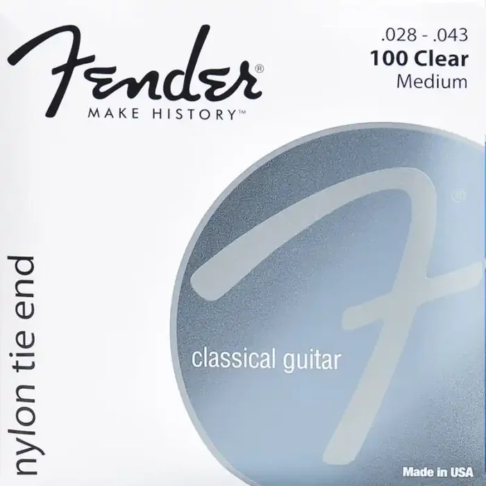 Fender string set classic clear & silver 028-029-032-035-040-043