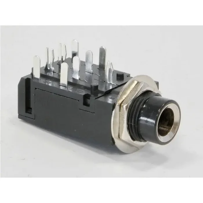 Fender Style Jack, stereo, w/switch, PC-mount