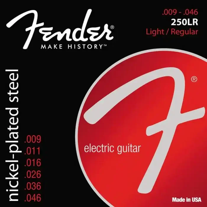 Fender Super 250s string set electric nickel roundwound regular light 009-011-016-026-036-046