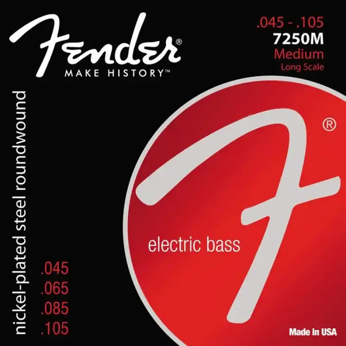 Fender Super 7250s string set electric bass nickel roundwound medium 045-065-085-105