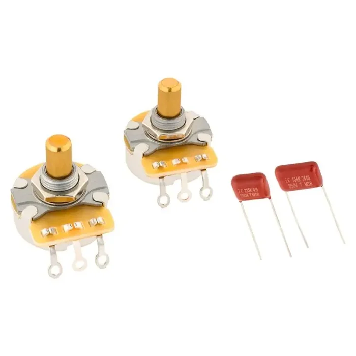Fender Telecaster solid shaft potentiometer and capacitor kit, 2-pack