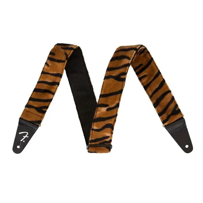 Fender Wild Animal Print 2″ guitar strap, synthetic fur, tiger print