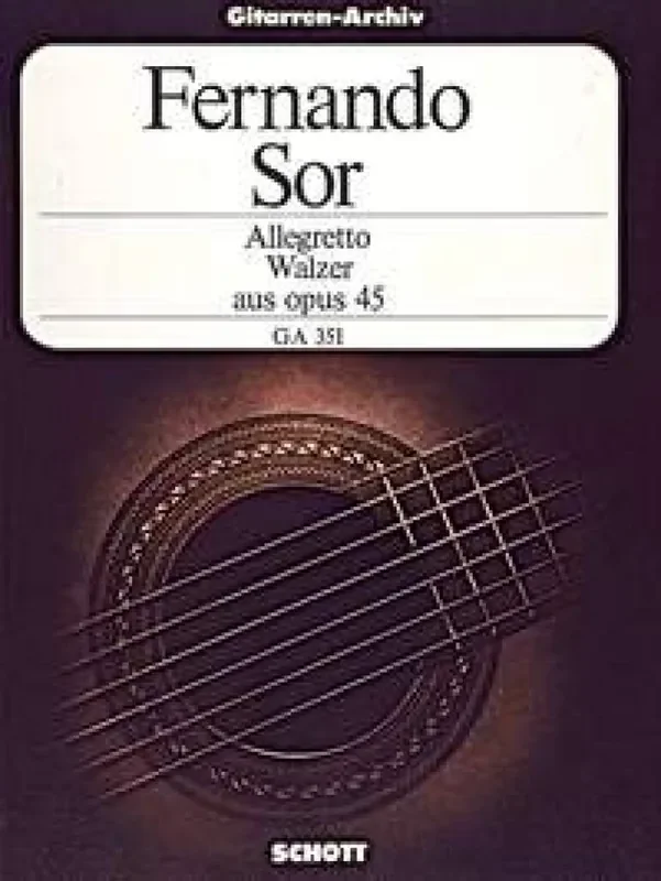 Fernando Sor Allegretto & Walzer Opus 45 Git. Gitarre Solo