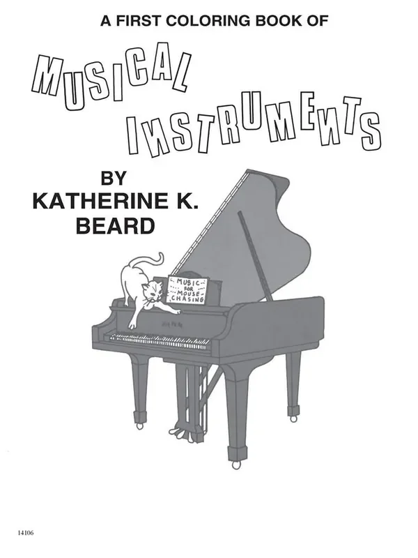 First Coloring Book of Musical Instruments Easy Piano