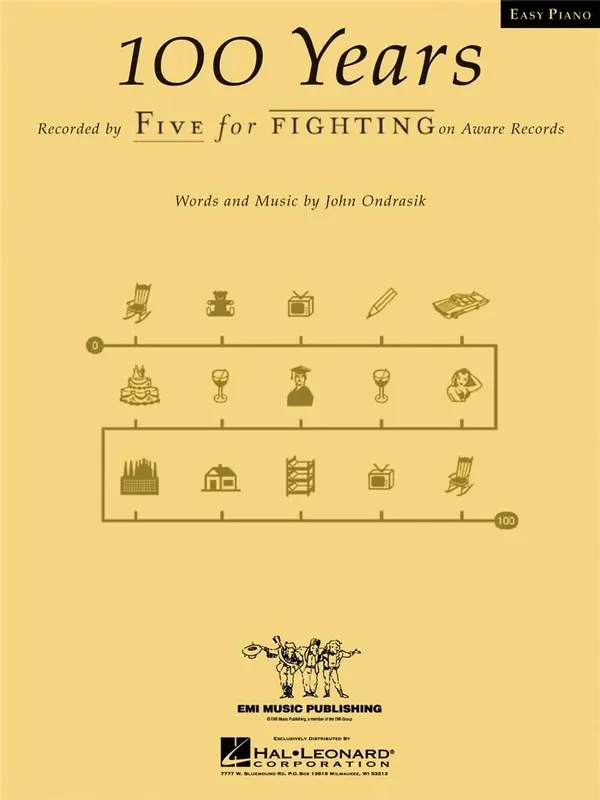 Five For Fighting 100 Years Easy Piano
