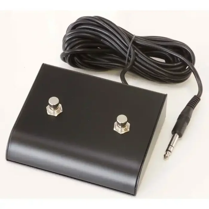 Footswitch, dual, black metal, with 16 ft. Cord, s