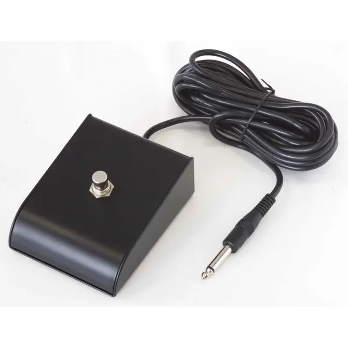 Footswitch, single, black metal, with 16 ft. Cord,