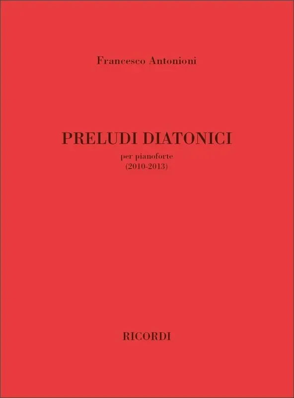 Francesco Antonioni Preludi Diatonici Klavier Solo
