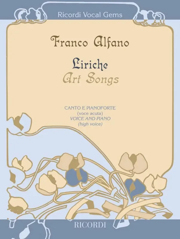 Franco Alfano Liriche – Art Songs Gesang mit Klavier