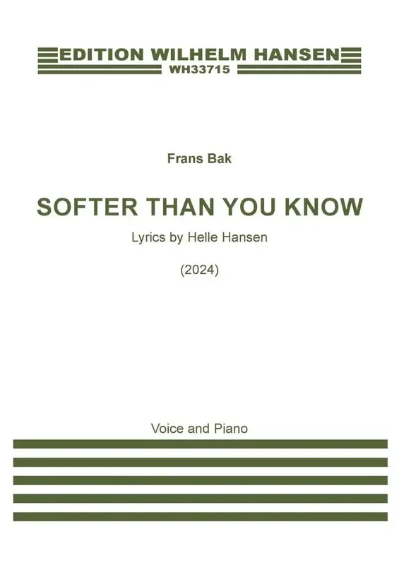 Frans Bak Softer Than You Know Gesang mit Klavier