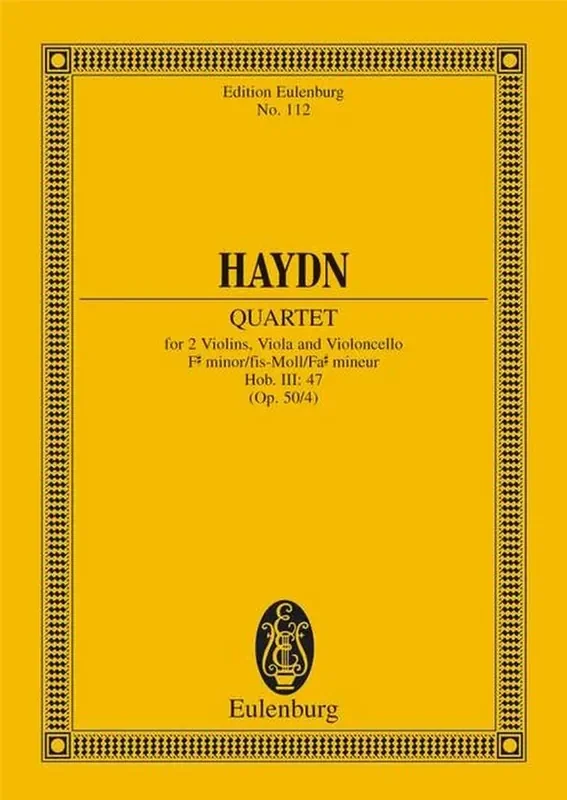 Franz Joseph Haydn String Quartet In F Minor Op. 50 Nr. 4 Hob. III Streichquartett