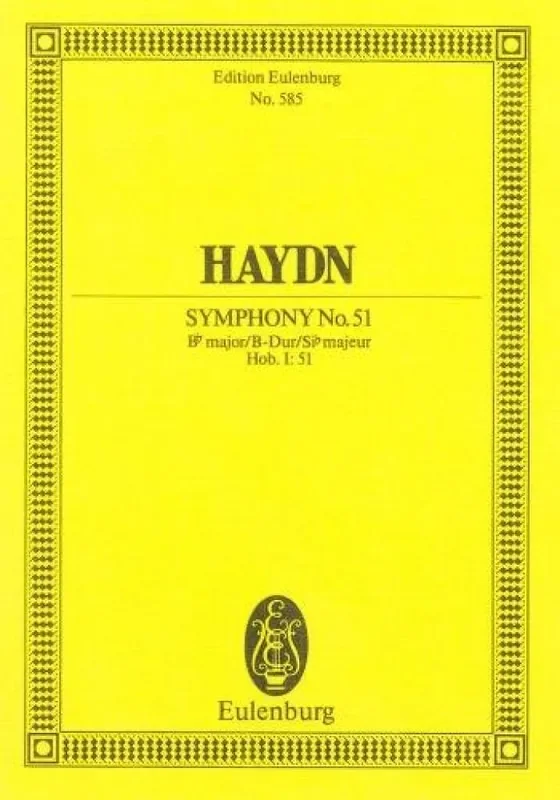 Franz Joseph Haydn Symphony No. 51 Bb major Hob. I 51 Orchester