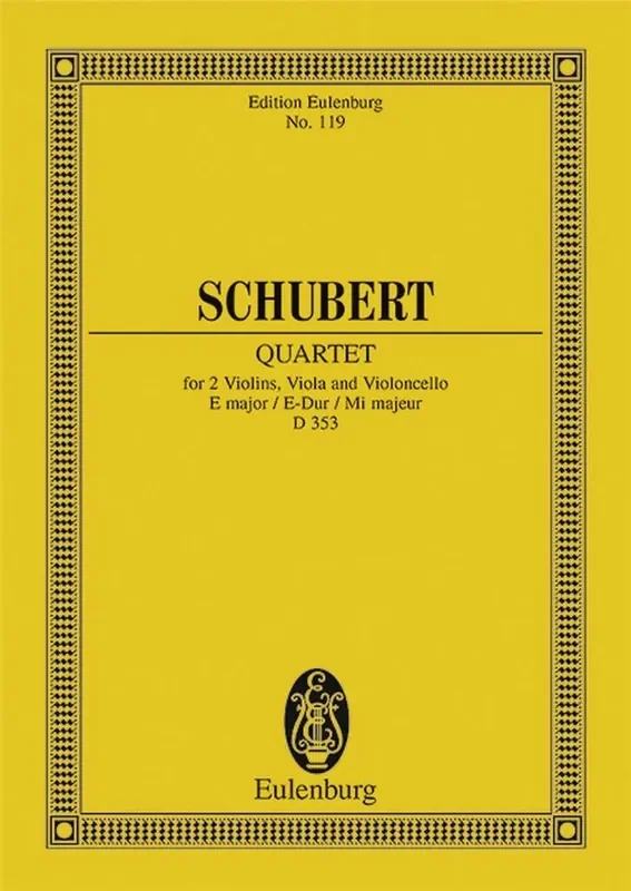Franz Schubert String Quartet In E Major Op. 125 No. 2 D 353 Streichquartett