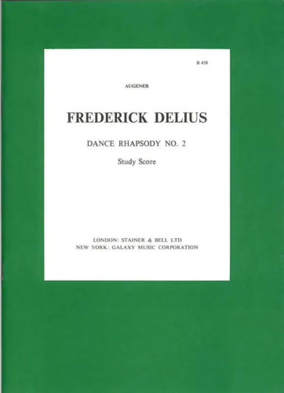 Frederick Delius Dance Rhapsody No. 2 For Orchestra Orchester