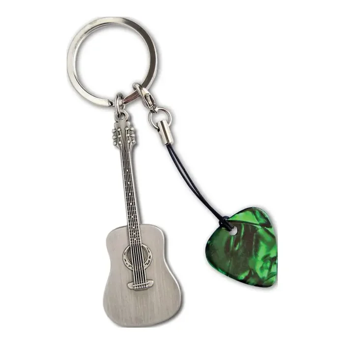 GA Acoustic Guitar Metal Keyring
