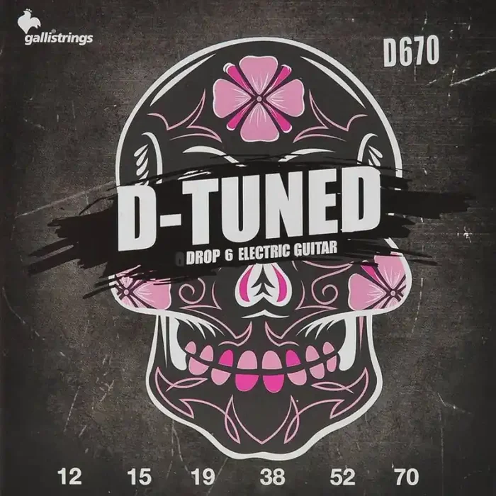 Galli D-Tuned snarenset elektrisch, nickel roundwound, 012-015-019-038w-052w-070w