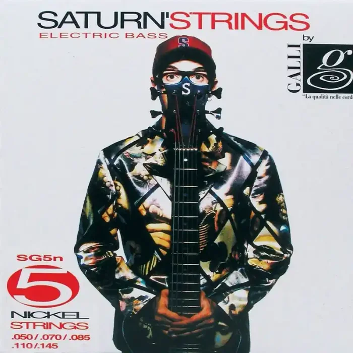 Galli Saturn snarenset 5-snarige basgitaar, nickel, 050-070-085-110-145