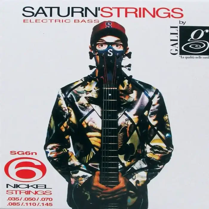 Galli Saturn snarenset 6-snarige basgitaar, nickel, 035-050-070-085-110-145