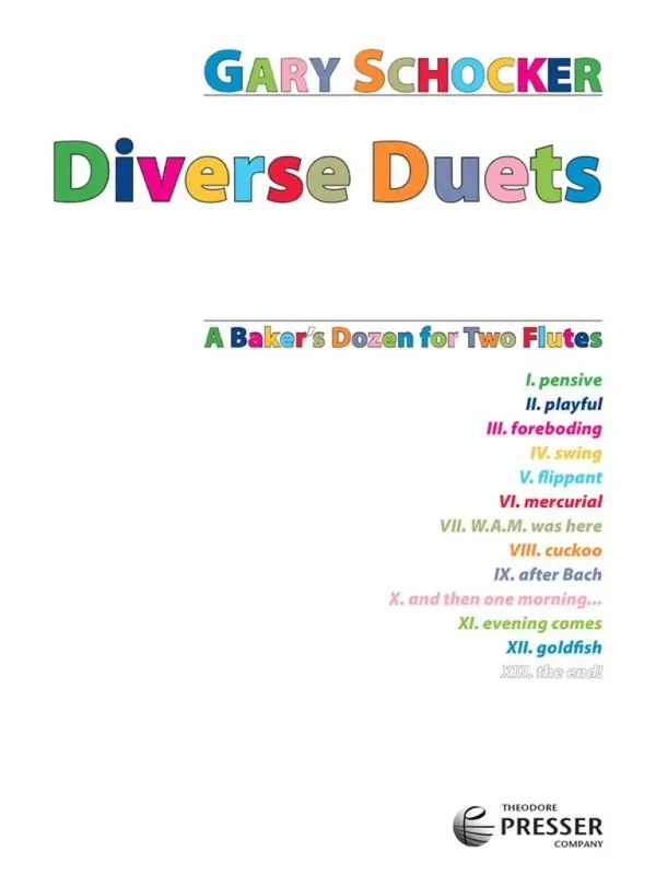 Gary Schocker Diverse Duets Flöte Duett